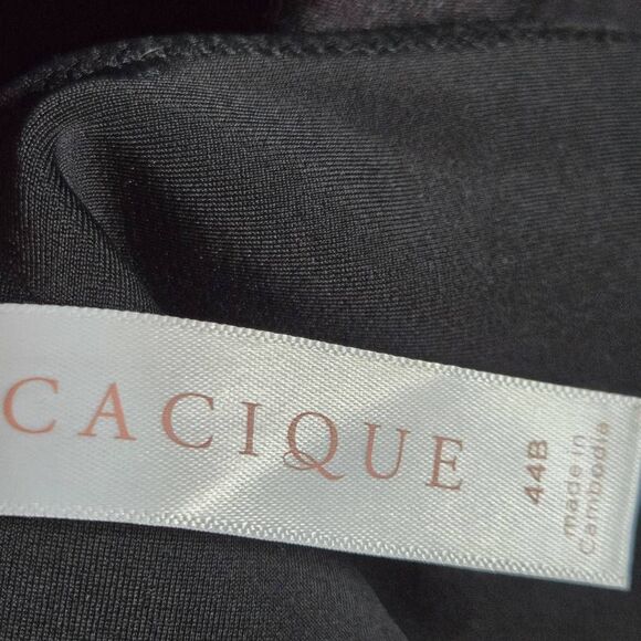 Cacique Lightly Lined Balconette Size 44B Black - Picture 4 of 4